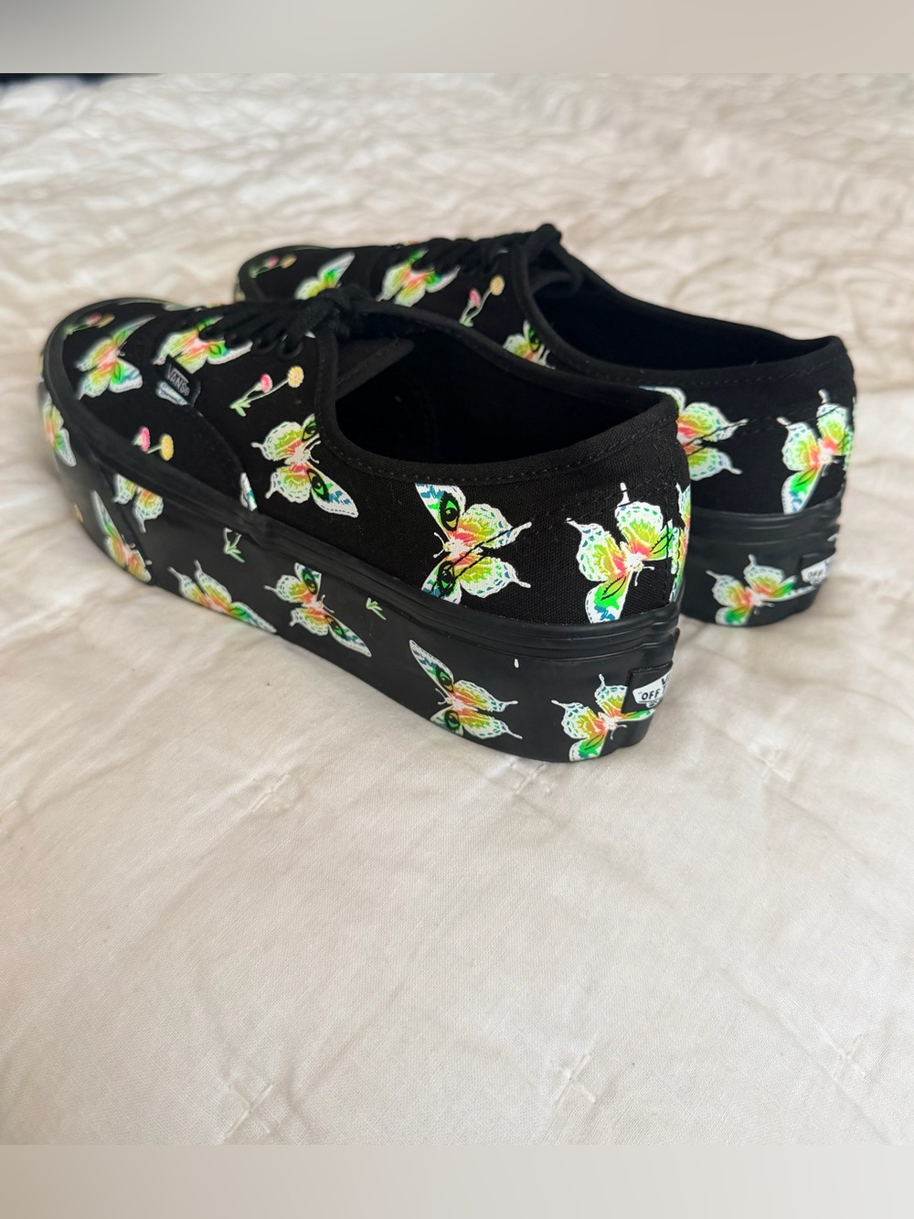VANS Morph Blackout GLOW IN DARK Stacked Butterfly Sneakers Womens 10 Mens 8.5 - Picture 6 of 11
